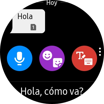 Pulsa el icono de escribir respuesta e introduce el texto deseado. Pulsa el icono de escribir respuesta e introduce el texto deseado.