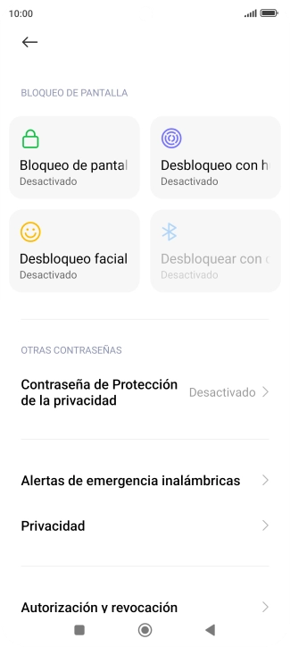 Pulsa Desbloqueo con huella dactilar. Pulsa Desbloqueo con huella dactilar.