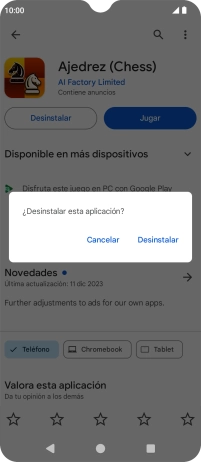 Pulsa Desinstalar. Pulsa Desinstalar.