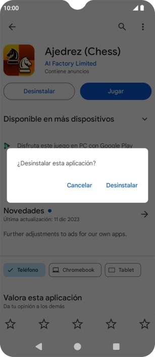 Pulsa Desinstalar. Pulsa Desinstalar.