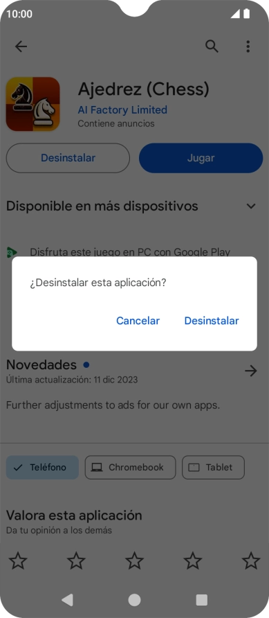 Pulsa Desinstalar. Pulsa Desinstalar.