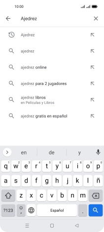 Introduce el nombre del tema o de la app y pulsa el icono de búsqueda. Introduce el nombre del tema o de la app y pulsa el icono de búsqueda.