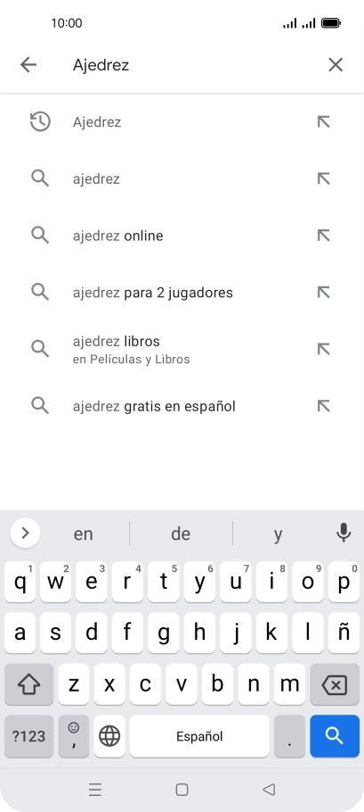 Introduce el nombre del tema o de la app y pulsa el icono de búsqueda. Introduce el nombre del tema o de la app y pulsa el icono de búsqueda.