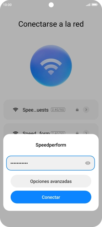 Introduce la contraseña de la red wifi y pulsa Conectar. Introduce la contraseña de la red wifi y pulsa Conectar.