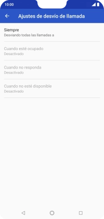 Pulsa el tipo de desvío deseado. Pulsa el tipo de desvío deseado.