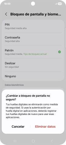 Pulsa Eliminar datos. Pulsa Eliminar datos.