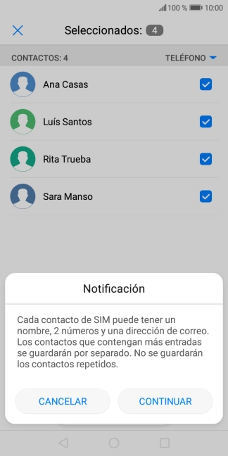 Pulsa CONTINUAR. Pulsa CONTINUAR.