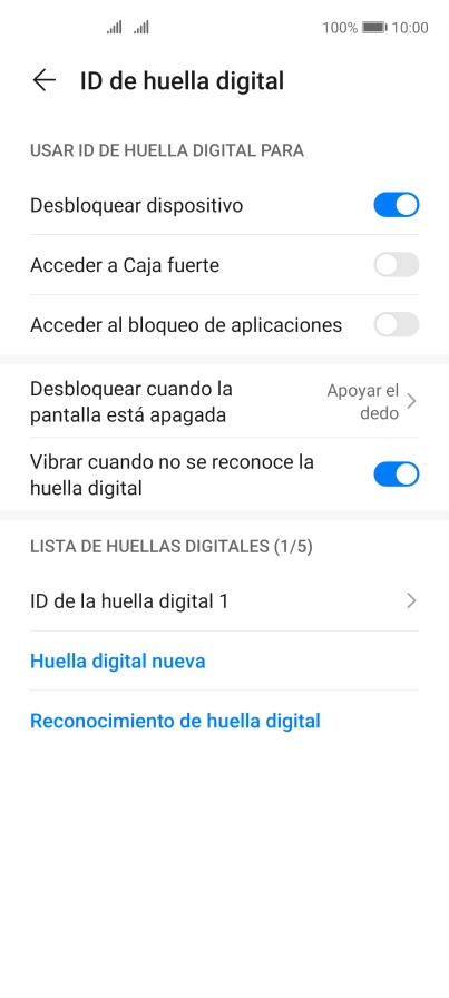 Pulsa el indicador junto a los ajustes deseados para activarlos o desactivarlos. Pulsa el indicador junto a los ajustes deseados para activarlos o desactivarlos.