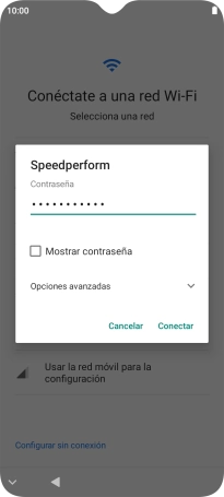 Introduce la contraseña de la red wifi y pulsa Conectar. Introduce la contraseña de la red wifi y pulsa Conectar.