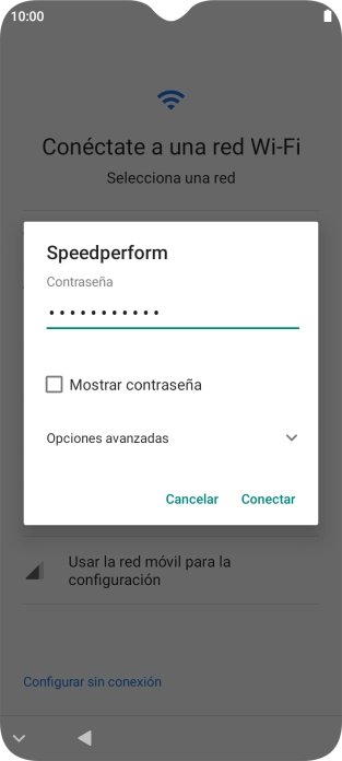 Introduce la contraseña de la red wifi y pulsa Conectar. Introduce la contraseña de la red wifi y pulsa Conectar.