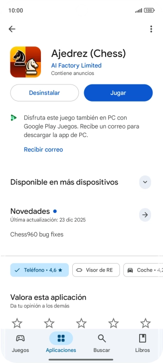 Pulsa Desinstalar.