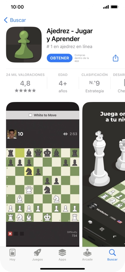 Pulsa OBTENER y sigue las indicaciones de la pantalla para instalar la app. Pulsa OBTENER y sigue las indicaciones de la pantalla para instalar la app.
