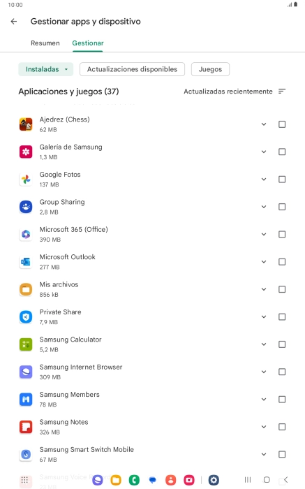 Pulsa la app deseada. Pulsa la app deseada.