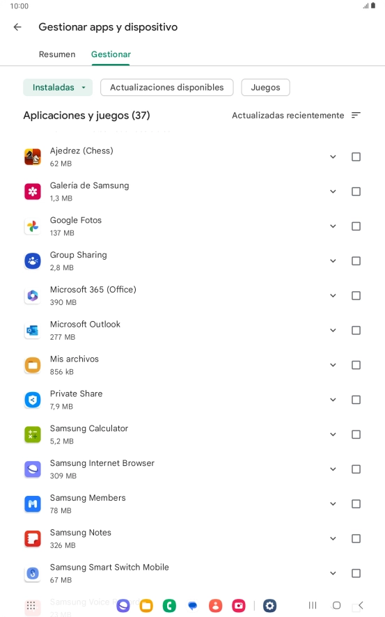 Pulsa la app deseada. Pulsa la app deseada.