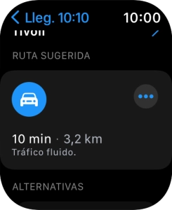Pulsar una ruta.