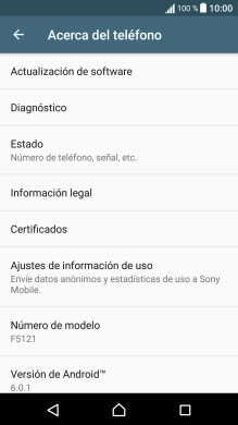 Pulsa Actualización de software. Si hay una versión de software nueva disponible, aparecerá ahora en la pantalla.
Sigue las indicaciones de la pantalla para actualizar el software del teléfono. Pulsa Actualización de software. Si hay una versión de software nueva disponible, aparecerá ahora en la pantalla.
Sigue las indicaciones de la pantalla para actualizar el software del teléfono.