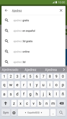 Introduce el nombre del tema o de la app y pulsa la tecla de búsqueda. Introduce el nombre del tema o de la app y pulsa la tecla de búsqueda.