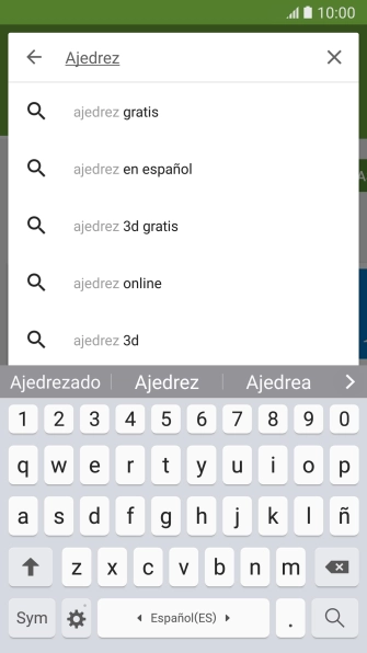 Introduce el nombre del tema o de la app y pulsa la tecla de búsqueda. Introduce el nombre del tema o de la app y pulsa la tecla de búsqueda.