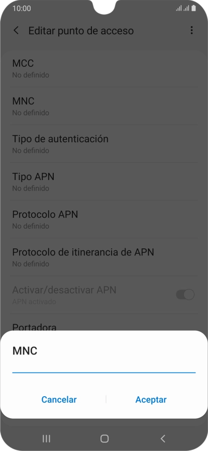 Introduce 01 y pulsa Aceptar. Introduce 01 y pulsa Aceptar.