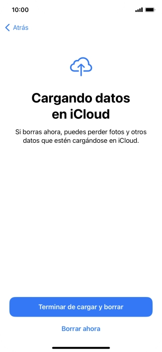Pulsa Borrar ahora.