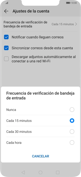 Pulsa el ajuste deseado. Pulsa el ajuste deseado.
