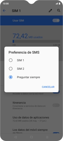 Pulsa el ajuste deseado. Pulsa el ajuste deseado.