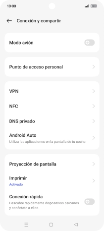 Pulsa Punto de acceso personal.