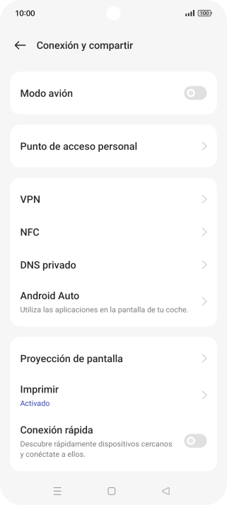 Pulsa Punto de acceso personal.