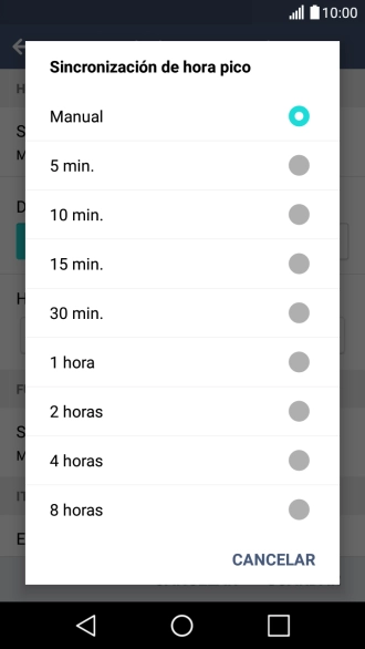 Pulsa el ajuste deseado. Pulsa el ajuste deseado.