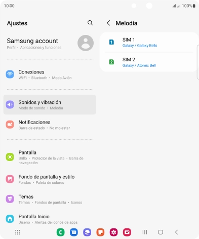 Pulsa la tarjeta SIM deseada. Pulsa la tarjeta SIM deseada.