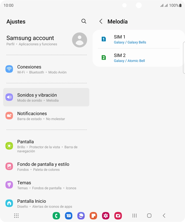Pulsa la tarjeta SIM deseada. Pulsa la tarjeta SIM deseada.
