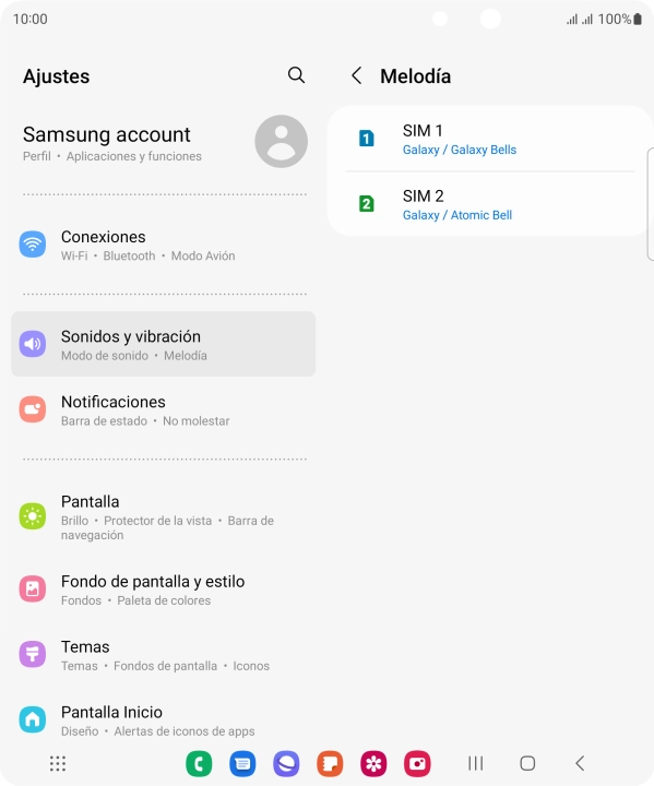 Pulsa la tarjeta SIM deseada. Pulsa la tarjeta SIM deseada.