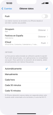 Si desactivas la función, pulsa el ajuste deseado. Si desactivas la función, pulsa el ajuste deseado.