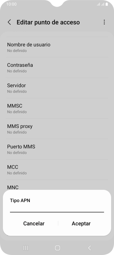 Introduce default y pulsa Aceptar. Introduce default y pulsa Aceptar.
