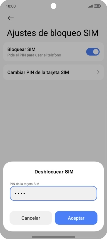 Introduce tu código PIN y pulsa Aceptar. Introduce tu código PIN y pulsa Aceptar.