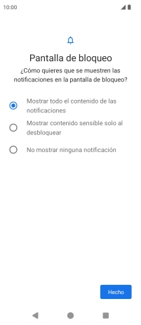 Pulsa el ajuste deseado. Pulsa el ajuste deseado.