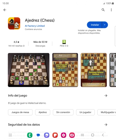 Pulsa Instalar y sigue las indicaciones de la pantalla para instalar la app. Pulsa Instalar y sigue las indicaciones de la pantalla para instalar la app.