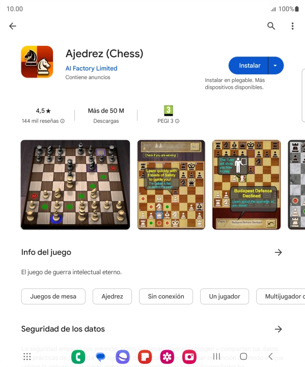 Pulsa Instalar y sigue las indicaciones de la pantalla para instalar la app. Pulsa Instalar y sigue las indicaciones de la pantalla para instalar la app.