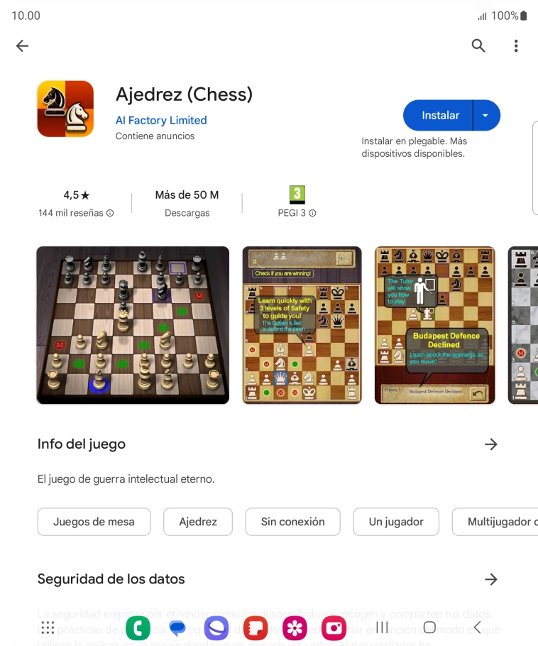 Pulsa Instalar y sigue las indicaciones de la pantalla para instalar la app. Pulsa Instalar y sigue las indicaciones de la pantalla para instalar la app.