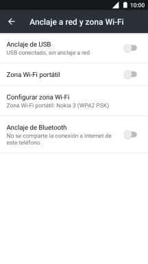 Pulsa Zona Wi-Fi portátil.
