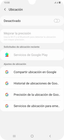 Pulsa el indicador para activar o desactivar la función.