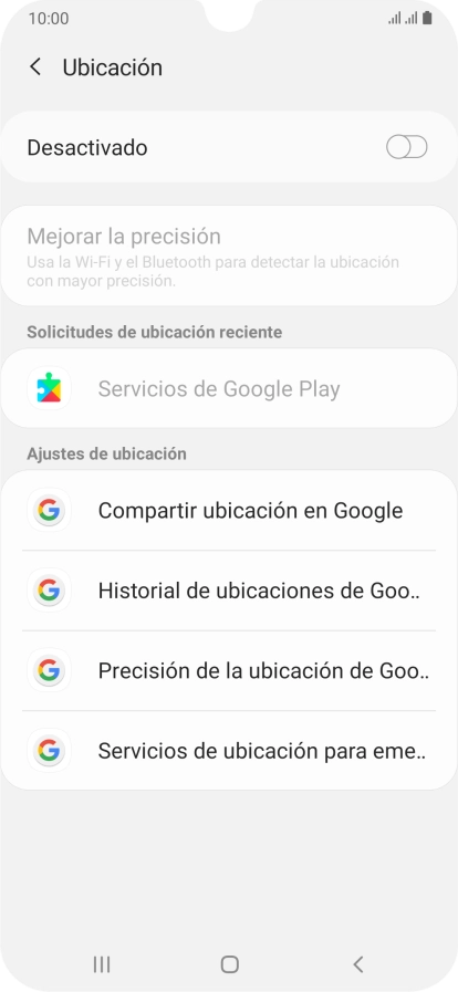 Pulsa el indicador para activar o desactivar la función.