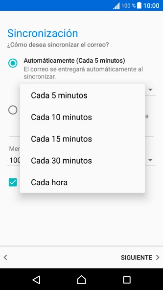 Pulsa el ajuste deseado. Pulsa el ajuste deseado.
