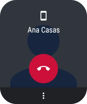 Pulsa el icono de finalizar llamada. Pulsa el icono de finalizar llamada.