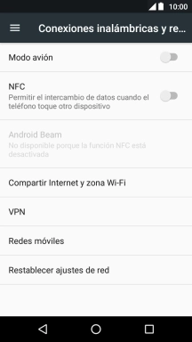 Pulsa Redes móviles.