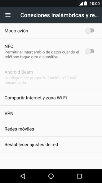 Pulsa Redes móviles.