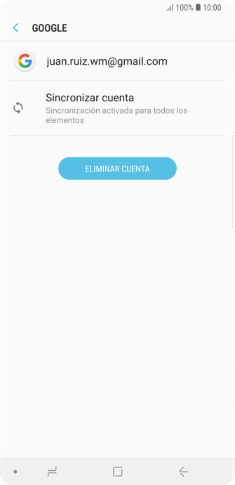Pulsa Sincronizar cuenta.