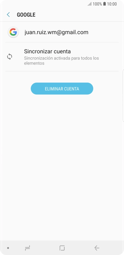 Pulsa Sincronizar cuenta.