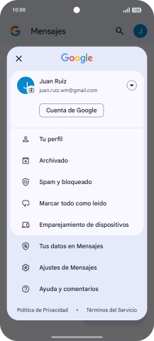 Pulsa Ajustes de Mensajes. Pulsa Ajustes de Mensajes.