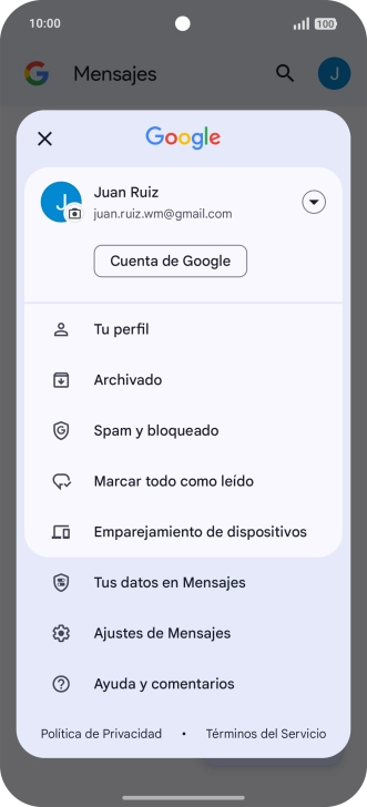 Pulsa Ajustes de Mensajes. Pulsa Ajustes de Mensajes.
